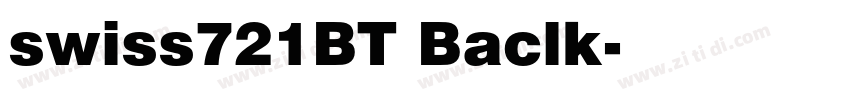 swiss721BT Baclk字体转换